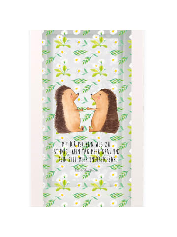 Mr. & Mrs. Panda Windlicht Igel Liebe mit Spruch in Transparent