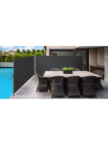 SONGMICS Markise Alu Sheld in Anthrazit - (B) x (H)160 x (T)600 cm