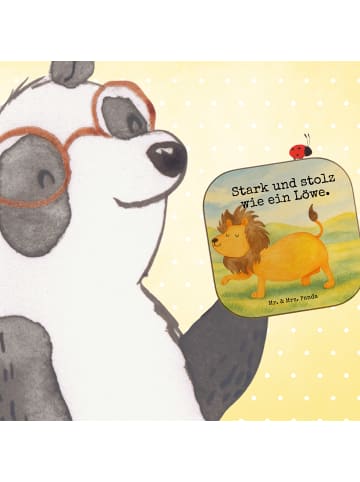 Mr. & Mrs. Panda Untersetzer Sternzeichen Löwe Design mit Spruch in Weiß