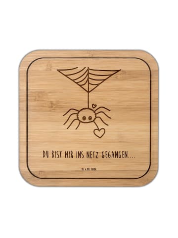 Mr. & Mrs. Panda Tischuntersetzer Spinne Agathe Liebe mit Spruch in Transparent