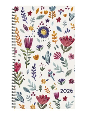 Korsch Kalender - Taschenkalender Youngtimer Flowers 2026