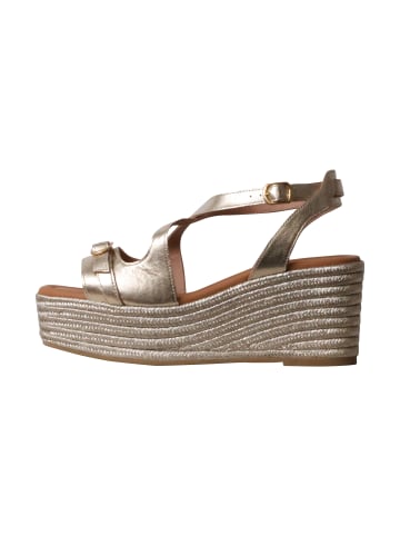 Emilie Karston Napolie Leder Keilsandalen Grau