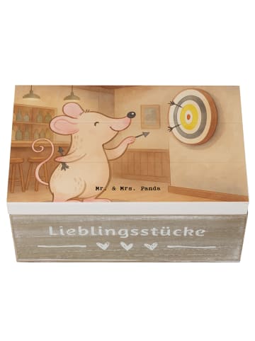 Mr. & Mrs. Panda Schatztruhe Maus Dart spielen Design ohne Spruch in Weiß