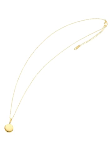 Adeliás Damen Halskette mit Anhänger – Medaillon aus Edelstahl in gold