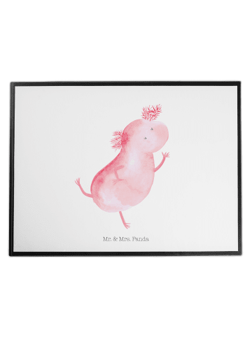Mr. & Mrs. Panda Schreibmatte Axolotl Tanzen ohne Spruch in Weiß