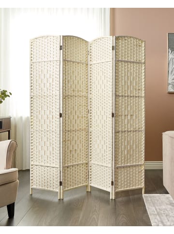 Beliani Paravent LAPPAGO in Beige - (W) 163 x (H) 170 x (L) 2 cm