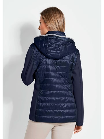GOLDNER Steppjacke mit abnehmbarer Kapuze in marine