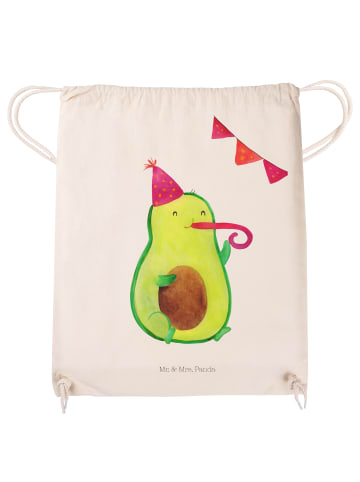 Mr. & Mrs. Panda Rucksackbeutel Avocado Geburtstag ohne Spruch in Creme