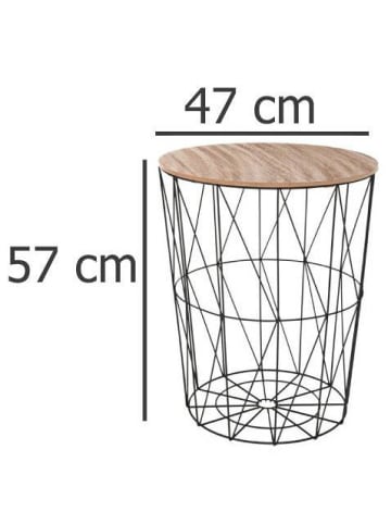 Atmosphera Créateur d'intérieur Korbtisch in schwarz