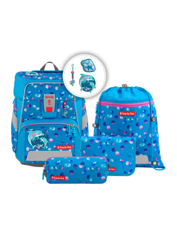 Step by Step Grundschulranzen-Set SPACE "Dolphin Finja" in Blau