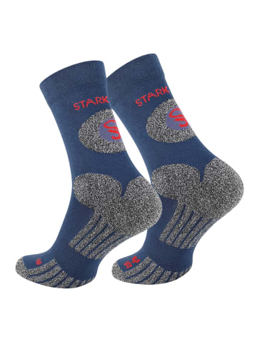 Stark Soul® Trekking Outdoor Socken 2 Paar, Unisex in Marineblau