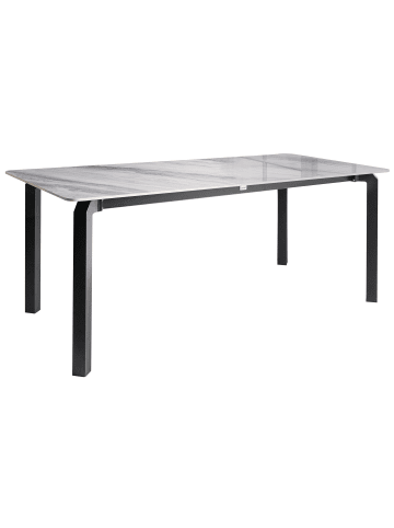 Beliani Esstisch FELETTO in Grau/Schwarz - (W) 90 x (H) 76 x (L) 180 cm