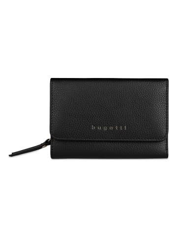 Bugatti Emilia Geldbörse RFID Schutz Leder 10 cm schwarz