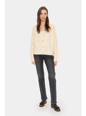 SAINT TROPEZ Strickjacke GarbieSZ Lockere Passform in Ice Melange