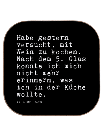 Mr. & Mrs. Panda Glasuntersetzer Habe gestern versucht, mit... m... in Schwarz