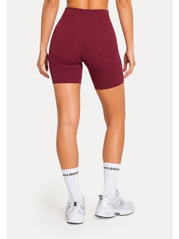 SMILODOX LEO Shorts Velvara in Rot Leo