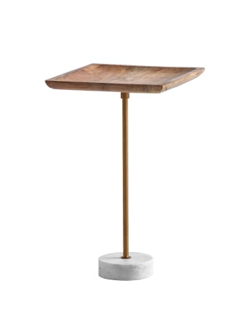 FineBuy Beistelltisch in Braun / Mango / 35x35x55