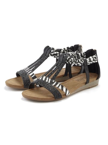 LASCANA Sandale in schwarz/zebra