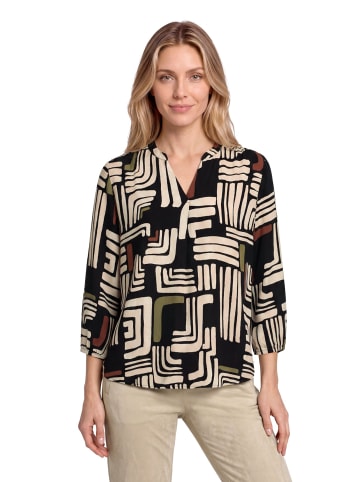 BETTY & CO Schlupfbluse mit Print in Schwarz/Weiß
