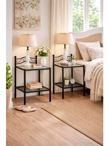 möbel-direkt Nachttisch Dagmar in schwarz, 2 Nachttische