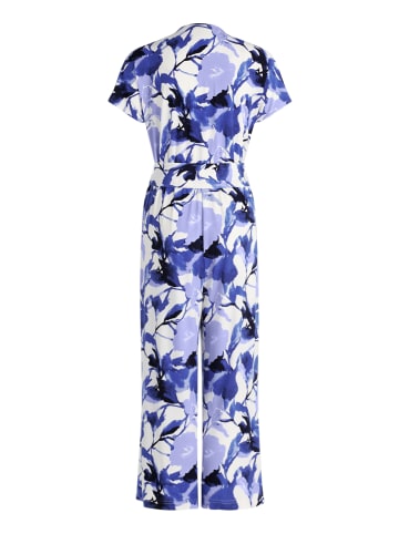 Betty Barclay Jumpsuit mit Eingrifftaschen in Weiß/Blau