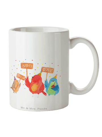 Mr. & Mrs. Panda Kaffeetasse Happy Birdday mit Spruch in Weiß