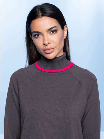 Heine Rollkragen-Pullover in anthrazit-pink