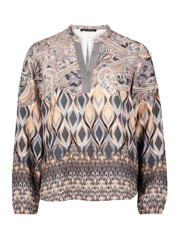 Betty Barclay Longbluse mit Stehkragen in Grau/Beige