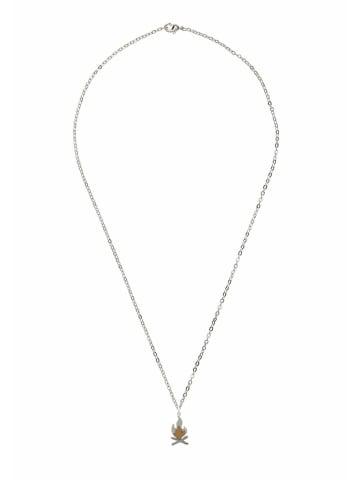 Gemshine Kette mit Anhänger LAGERFEUER in silver coloured
