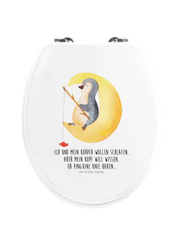 Mr. & Mrs. Panda Klodeckel Pinguin Mond mit Spruch in Weiß
