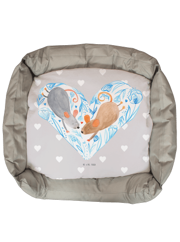 Mr. & Mrs. Panda Katzensofa Mäuse Herz ohne Spruch in Grau Pastell