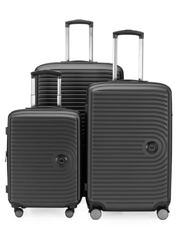 Hauptstadtkoffer Mitte - Kofferset 3 Trolleys Erweiterung Hartschale Gepäck-Set in Graphite