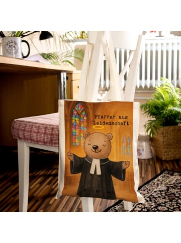 Mr. & Mrs. Panda Tote Bag Pfarrer Leidenschaft Design mit Spruch in Weiß