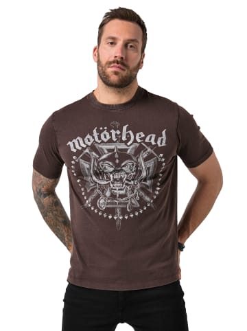 JP1880 Kurzarm T-Shirt in dunkelbraun