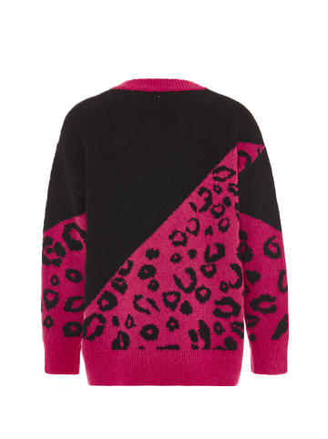 VIRITA Women Strickpullover in Pink Schwarz