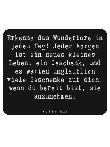 Mr. & Mrs. Panda Mousepad Spruch Erleuchtung im Alltag mit Spruch in Schwarz