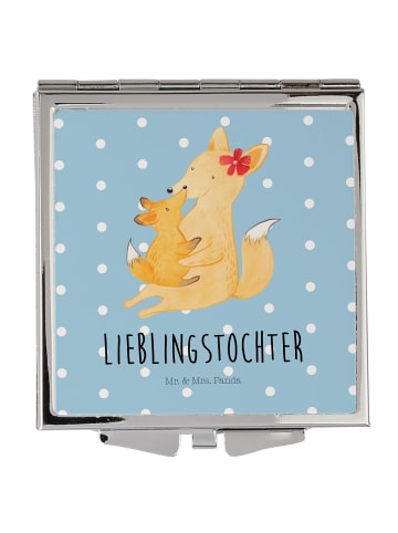 Mr. & Mrs. Panda Klappbarer Spiegel Fuchs Mama mit Spruch in Blau Pastell