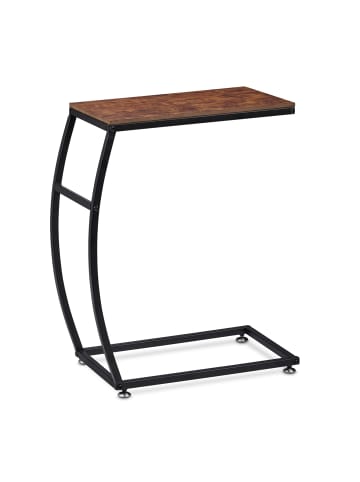 Beistelltisch in Braun/Schwarz - (B)47,5 x (H)58,5 x (T)25 cm