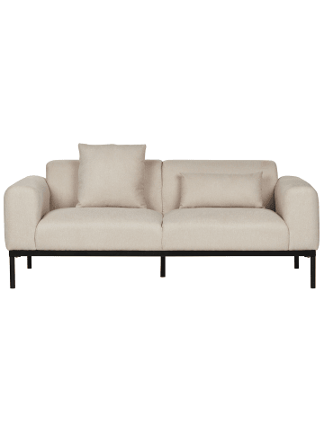 Beliani 2-Sitzer Sofa MALMOS in Beige/Schwarz - (W) 196 x (H) 78 x (L) 85 cm