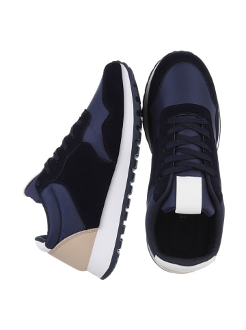 Ital-Design Freizeitschuh in Dunkelblau und Weiß