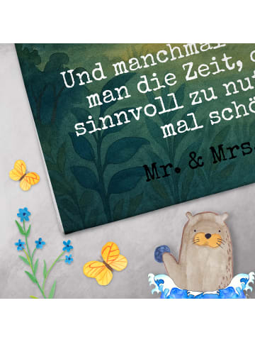 Mr. & Mrs. Panda Gästehandtuch Fledermaus Zauberer Design mit Sp... in Weiß