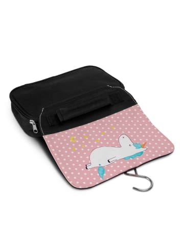 Mr. & Mrs. Panda Waschtasche Einhorn Sternenhimmel ohne Spruch in Rot Pastell