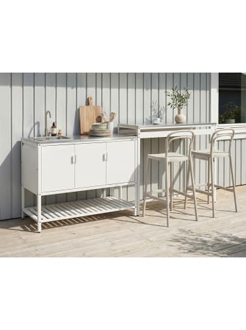 Beliani 1er-Set Gartenküche MAENZA in Weiß/Schwarz