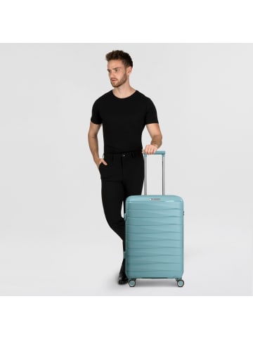 Franky London 4 Rollen Trolley M 65 cm mit Dehnfalte in mint green