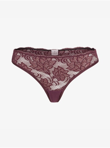 Erlich Textil  Emilia String - atmungsaktiv, Emilia String mit Spitze aus recyceltem Polyamid - atmungsaktiv in pflaume