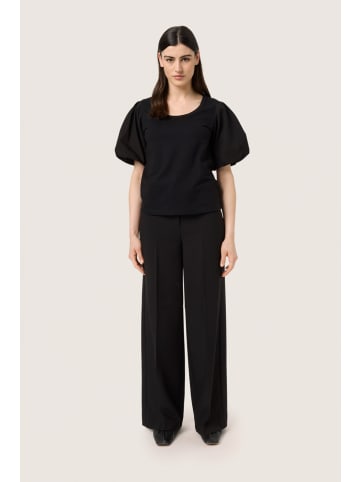 Soaked in Luxury Kurzarm-Bluse SLFilippa Gerade Passform in Black