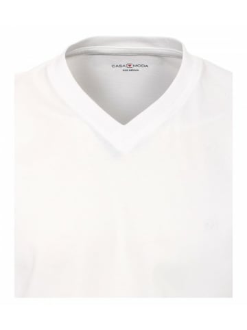 CASAMODA V-Kragen T-Shirt für Herren in weiss