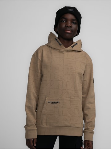Petrol Industries Hoodie mit Allover-Muster Hope in Braun