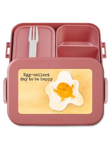 Mr. & Mrs. Panda Bento Box Spiegelei Ei Design mit Spruch in Rot Pastell