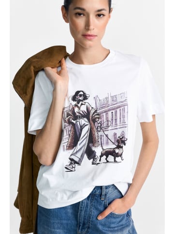 Rich & Royal T-Shirt in weiß braun